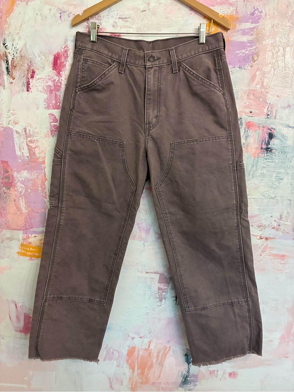 Levi's 568 Loose Straight Double Knee Carpenter Pants Size 30 purple wash
